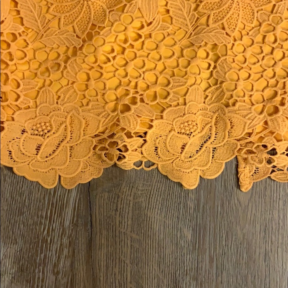 ASOS Paper Doll London mustard lace dress - Picture 5 of 7